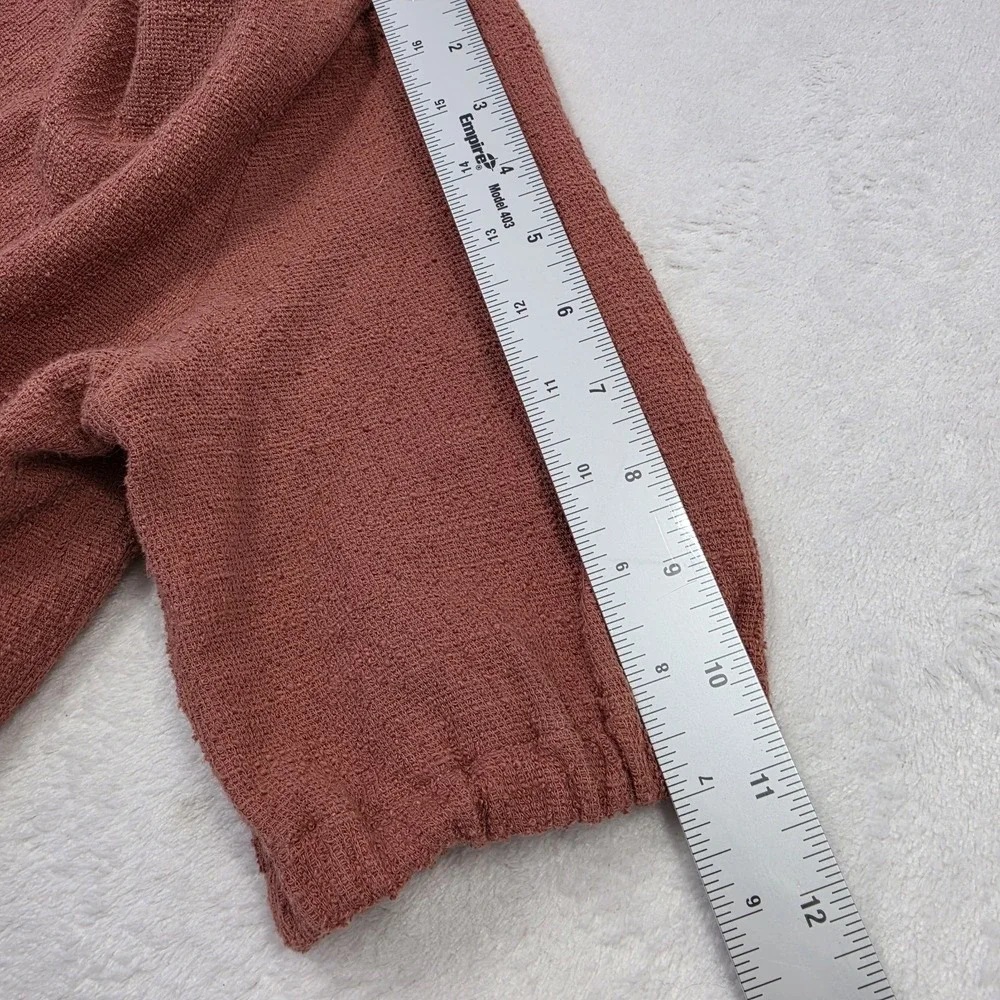 Madewell Texture & Thread Wrap Top Womens Small Rust Short Sleeve Tie Side